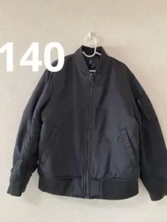 UNIQLO ブラック MA-1ジャケット　140 ユニクロ