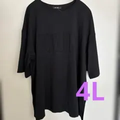 レディース　大きいサイズ　五部袖　4L Tシャツ　チュニック丈