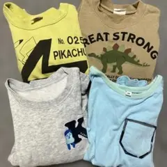 110cm 長袖トレーナー、Tシャツ4枚セット