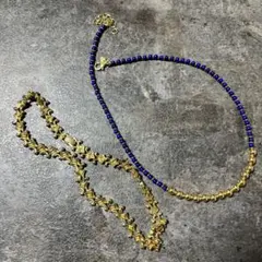 値下げ中 ヴィンテージ ネックレス ブレスレット ゴールド ブルー