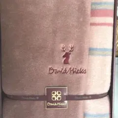 David Hicks ピンクストライプ毛布