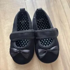 黒いリボン付きフォーマルシューズ 160