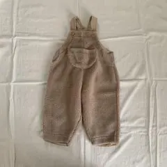 ベージュ ボア オーバーオール