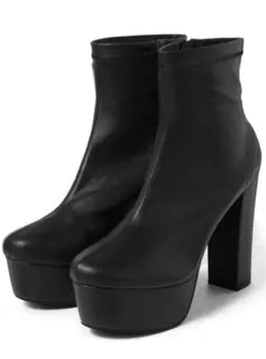 GRL 厚底レザーミドルブーツ 【gd1385】 23.5