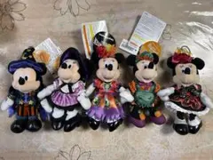 【タグ付き、未使用】　ぬいぐるみバッジ　ディズニーハロウィン　5人セット