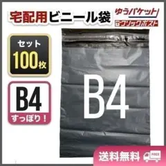 宅配ビニール袋　B4　100枚　テープ付　ネコポス　宅急便　梱包資材　封筒　配送