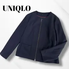 UNIQLO/ユニクロ/レディース/ノーカラージャケット/フルジップ