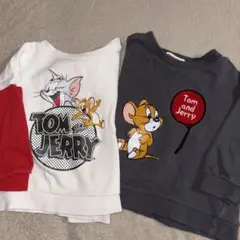 トムとジェリー トレーナー トップス 2枚セット 90cm