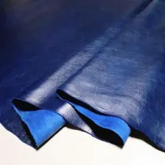 ☆牛革 シュリンク ネイビーブルー ムラ染め 1.1~1.2㍉ 282dsソフト