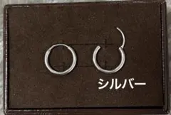 【新品】ピアス両耳　シルバー18Gサージカルステンレス　内径12ミリフープ