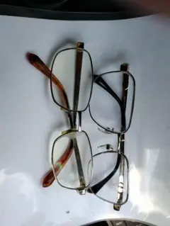 ゴールド メタルフレーム 老眼メガネ