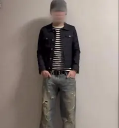 archive coating gray denim jacket