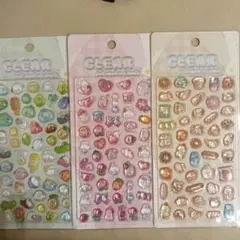 クリアぷくぷくキャンディシール 3シート