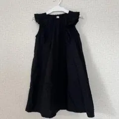 アプレレクール ワンピース 黒 ドット 120