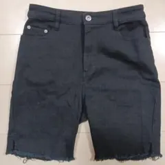 Heather ブラックデニム ショートパンツ