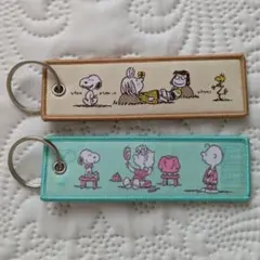 [PEANUTS] フライトタグ キーホルダー スヌーピー 2点セット