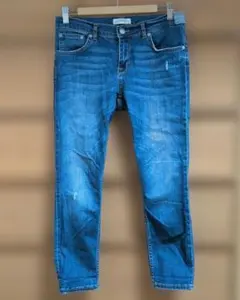 ZARA プレミアムデニムコレクション スキニーデニム 36　ダメージ加工