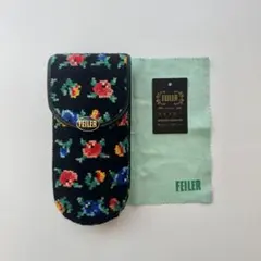 新品未使用　フェイラー ハイジ　メガネケース ネイビー FEILER フェイラー ハイジ メガネケース ネイビー 新品未使用 クロス