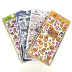 【正規品】プチドロップステッカー　ディズニー　4種類　まとめ売り
