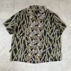 【NICOL CLUB】 総柄シャツ ゼブラ柄 アニマル柄　アロハシャツ 古着のサムネイル