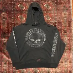 Harley-Davidson ハーレーダビッドソン スカル パーカー L