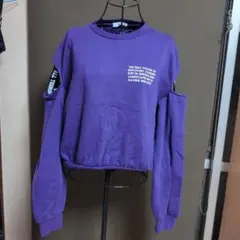 WEGO 紫色オフショルダートレーナー