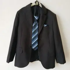 フォーマルスーツ 130cm 黒 ネクタイ付き