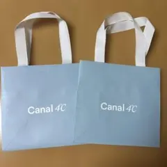 Canal 4°C 水色ショップ袋 2枚セット