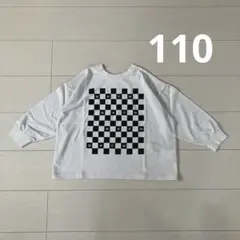 b.ROOM☆チェッカーフラッグプリントTシャツ110