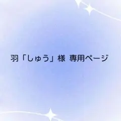 羽「しゅう」様専用ページ
