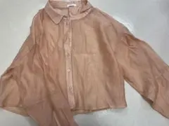 URBAN RESEARCH 長袖シャツ　シアー オレンジ系