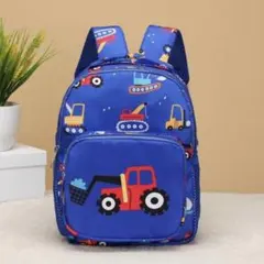 【新品】ブルー　はたらく車　リュックサック　男の子　のりもの　乗り物　幼稚園