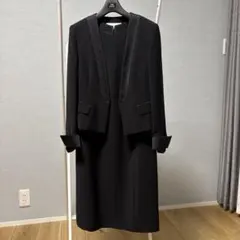 礼服　ノーカラージャケット ワンピーススーツ セット