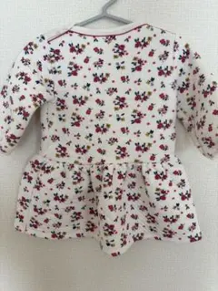 PETIT BATEAUプチバトー コットン生地 花柄長袖ワンピース 70cm〜