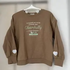 Paint Set ブラウン 裏起毛トレーナー 150サイズ