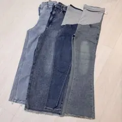 妊婦さん　ワイドパンツ　フレアパンツ　スキニー　4点セット　臨月