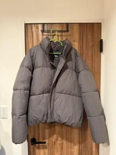 ZARA ダウンジャケット グレー ショート丈