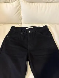 【美品】ユナイテッドアローズ ブラックデニム ストレートパンツ 5ポケット