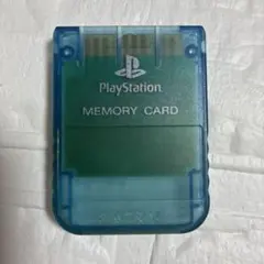 【中古清掃済み】PS メモリーカード 純正 アイランドブルー