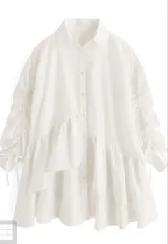 GRL ドロストスリーブティアードミニシャツワンピース[ai54]