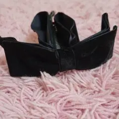 黒いリボン型　バナナクリップ