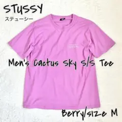 【ステューシー】 メンズ Cactus Sky S/S Tee ベリー M