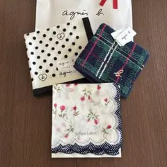 agnès b. ハンカチセット ドット チェック　&プライベートレーベルのサムネイル
