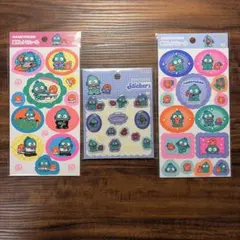 【新品未使用】ハンギョドン 蛍光レトロシール ぷっくりシール （3枚セット）