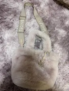 SNIDEL ライトピンク ファーショルダーバッグ