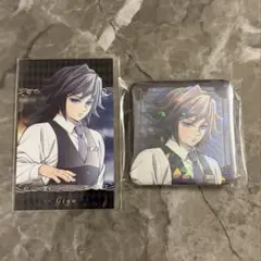 鬼滅の刃 モクテルバー 冨岡義勇 ロト　缶バッジ　フォトカード