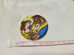 ディズニー 美女と野獣 刺繍缶バッジ
