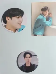 SEVENTEENミンギュ　缶バッジ・カードセット 3点