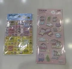 クレヨンしんちゃん　タイルシール　ふわふわシール　2点セット
