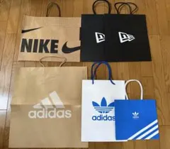 NIKE adidas nb紙袋 ショッパー ショッピングバッグ 6点セット